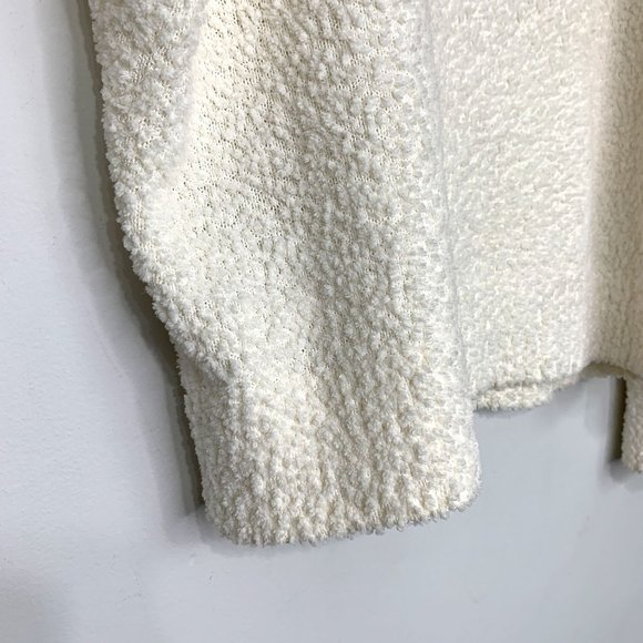 SANCTUARY White Milk Teddy V-Neck‎ Sweater Sz L - Picture 4 of 9